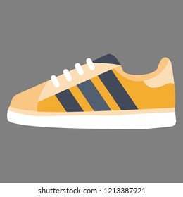 Modern sneaker for everyday wear. Vector illustration.