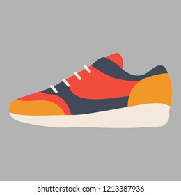 Modern sneaker for everyday wear. Vector illustration.