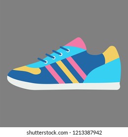 Modern sneaker for everyday wear. Vector illustration.