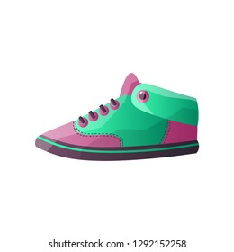 Modern sneaker for everyday wear. Vector illustration.