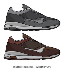 modern sneakers vector, vector EPS 10