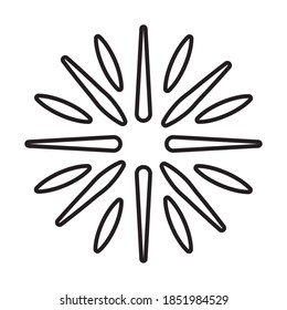 modern snowflake icon over white background, line style, vector illustration