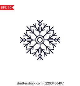 Modern snowflake icon Vector illustration
