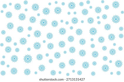 Modern snowflake illustration featuring simple dotted winter motifs.
