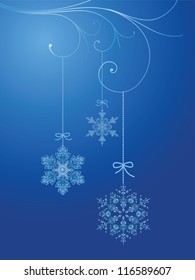 Modern Snowflake Ornament Background