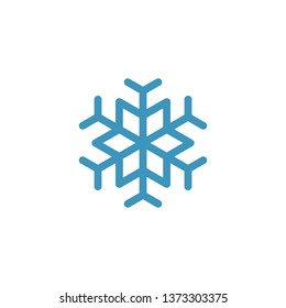 Modern Snowflakes Symbol Icon for holiday Christmas winter ornament decorations