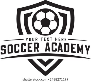 Modern Soccer Academy Logo Shield