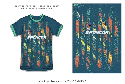 Modern Soccer Jersey Design with Football Kit Template for Sports Team