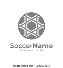Modern Soccer logo template, Football logo design vector