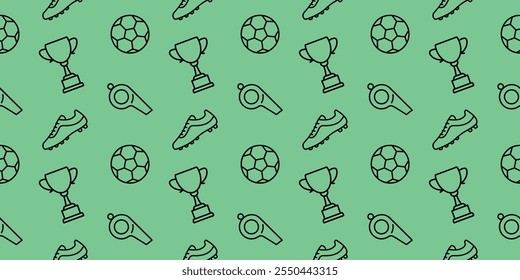 Fondo de patrón de fútbol moderno verde