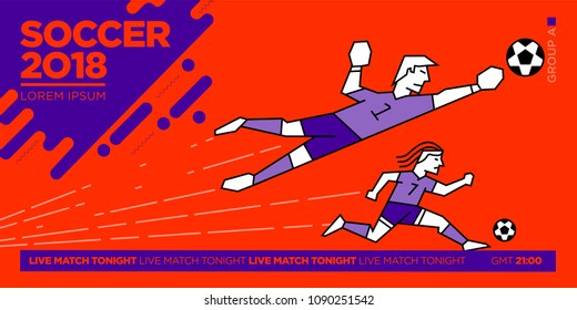 Modern Soccer Vector Design Template