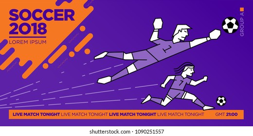 Modern Soccer Vector Design Template