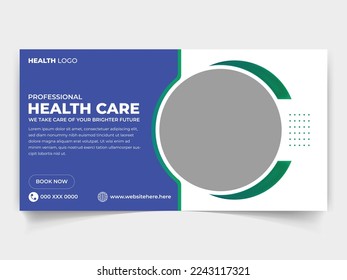 Modern social media ads post banner design template for medical, signboard, signage and dental care