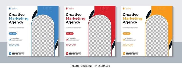 Modern Social Media Banner Design, Creative Digital Social Media Post Template, Marketing, Web Banner, Sale, Vector Illustration