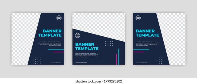 Modern Social Media banner template can be edited. Anyone can use this design easily. Promotional web banners for social media. Elegant sale and discount promo - Vector.