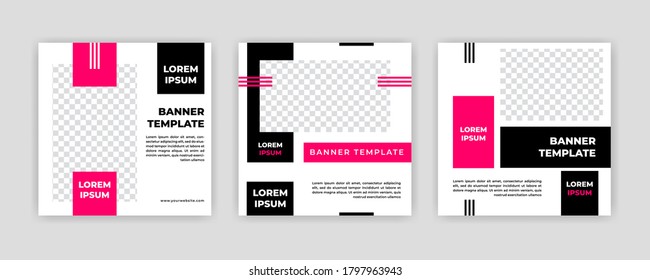 Modern Social Media banner template can be edited. Anyone can use this design easily. Promotional web banners for social media. Elegant sale and discount promo - Vector.