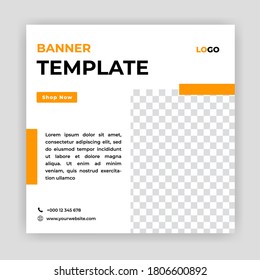 Modern Social Media banner template can be edited. Anyone can use this design easily. Promotional web banners for social media. Elegant sale and discount promo - Vector.