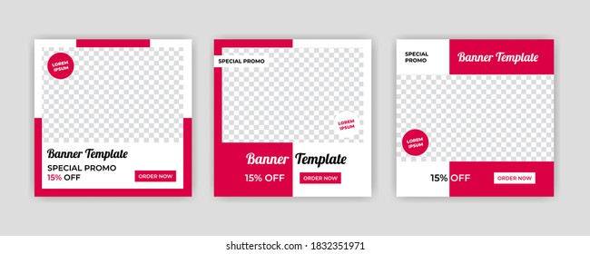 Modern Social Media banner template can be edited. Anyone can use this design easily. Promotional web banners for social media. Elegant sale and discount promo - Vector.