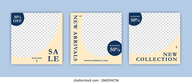 Modern Social Media banner template can be edited. Anyone can use this design easily. Promotional web banners for social media. Elegant sale and discount promo - Vector.