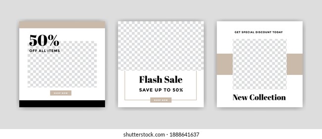 Modern Social Media banner template can be edited. Anyone can use this design easily. Promotional web banners for social media. Elegant sale and discount promo - Vector.