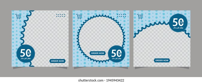 Modern Social Media banner Template set