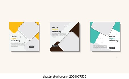 Modern Social Media banner template can be edited. Anyone can use this design easily. Promotional web banners for social media. Elegant sale and discount promo - Vector.
