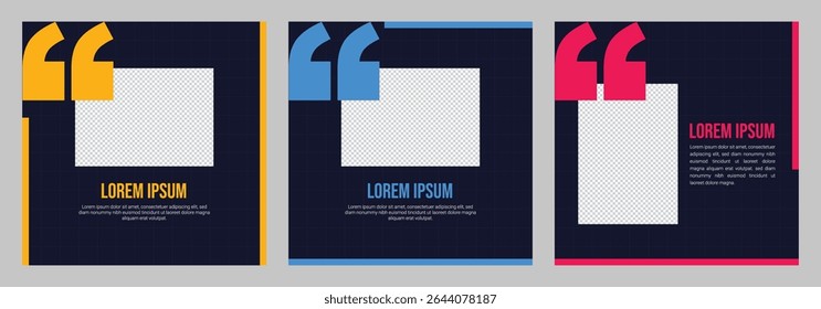 Modelos modernos de banner de mídia social para venda, promoção e anúncios. Layout quadrado limpo para marketing digital. Design vetorial EPS editável. Conjunto de modelo de banner quadrado mínimo editável.