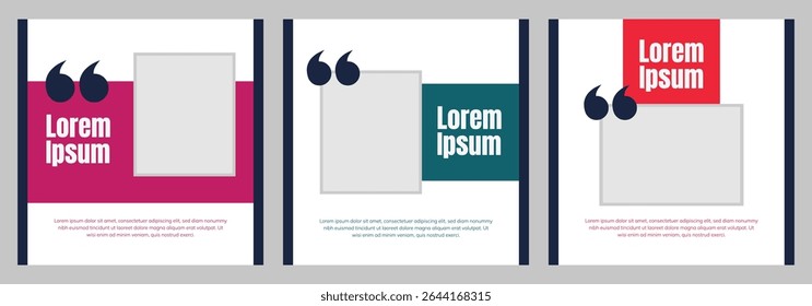 Modern social media banner templates for sale, promotion, and ads. Clean square layout for digital marketing. Editable EPS vector design. Set of Editable minimal square banner template.
