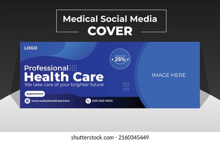 Modern Social Media Cover Design Template For Profile Banner Dental Care Medical Clinic Doctor