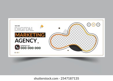 Modern social media cover template design