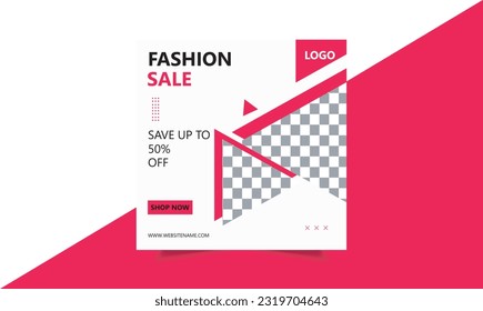 Modern Social Media Design Layout. Web Banner Ad for Promotion Design. 