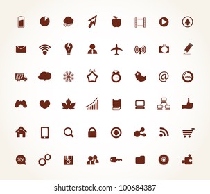 Modern social media icons collection