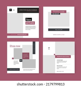 Modern social media layouts for instagram and facebook, creative web banners for advertising, minimal style posts for digital marketing, editable corporate graphics, simple multipurpose designs