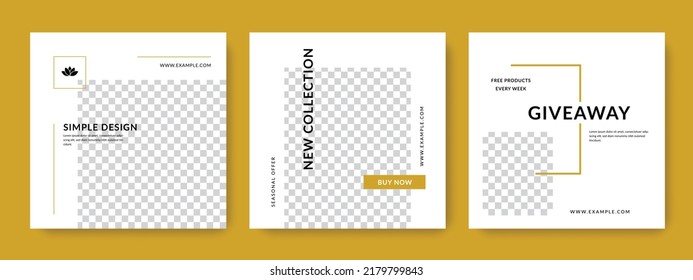Modern social media layouts for instagram and facebook, creative web banners for advertising, minimal style posts for digital marketing, editable corporate graphics, simple multipurpose designs