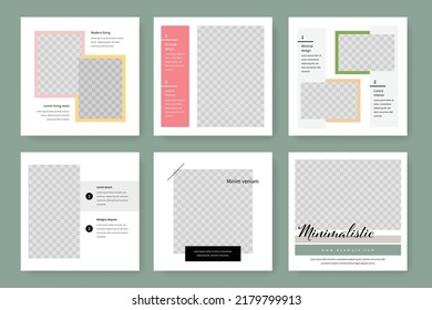 Modern social media layouts for instagram and facebook, creative web banners for advertising, minimal style posts for digital marketing, editable corporate graphics, simple multipurpose designs