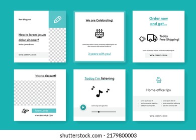 Modern social media layouts for instagram and facebook, creative web banners for advertising, minimal style posts for digital marketing, editable corporate graphics, simple multipurpose designs