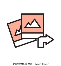 Modern social media line icons vector.