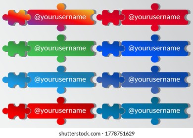 modern social  media lower third collection.Set bundle for  social media .Lower third banner.