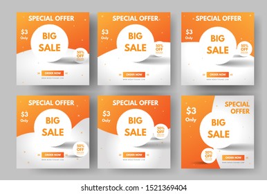 Modern Social Media Post Banner Template, For Promotion. Vector