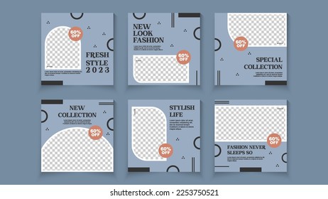 Modern social media post bundle vector. Suitable for Post, Sale Banner, Promotion Product, Business, Company Fashion Beauty, etc.