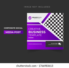 Modern Social media Post design For business .corporate social media post with modern color for marketing or promotion ads design.