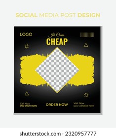 Modernes Postdesign in sozialen Medien. Elegante und luxuriöse Vorlage.