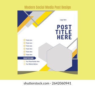 Modern social media post design