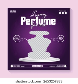 Modern social media post design ,modern perfume social media ads,Social media post design template