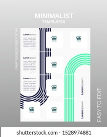 modern social media post feed, instagram feed, simple, minimalist.