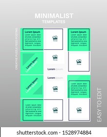 modern social media post feed, instagram feed, simple, minimalist.