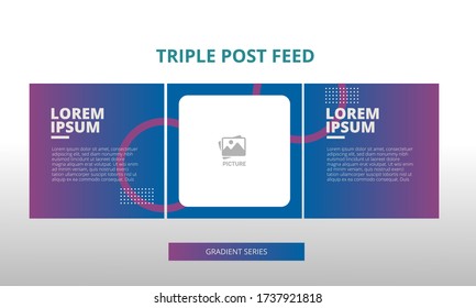 Modern Social Media Post Feed, Purple, Retro, Instagram Feed, Instagram Template, Instagram Frame, Minimalist.