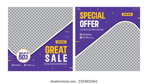 Modern social media post feed. Perfect for social media post , Creative vector social media post template collection. Perfect for social media post , background and web 
