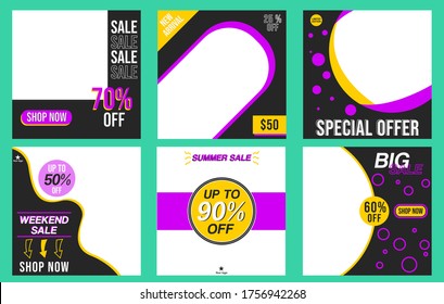 Modern social media post template, with trendy, eye catching design. Suitable for social media post, fashion and product ads