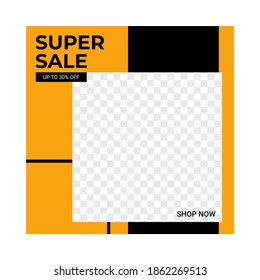 modern social media post template vector design, posters, flyers, digital promotional banners with simple and unique designs, frames for online sales